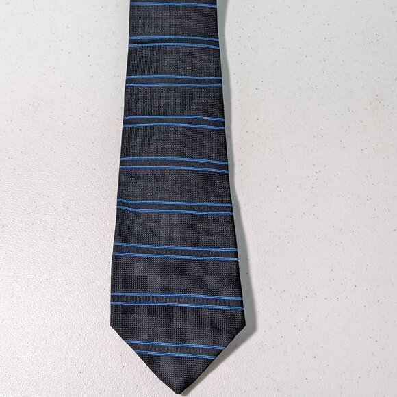 Tommy Hilfiger Other - Tommy Hilfiger Blue Striped 100% Silk Made In USA Necktie